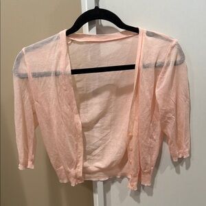 Light Pink Quarter Length Sleeve Cardigan Size S